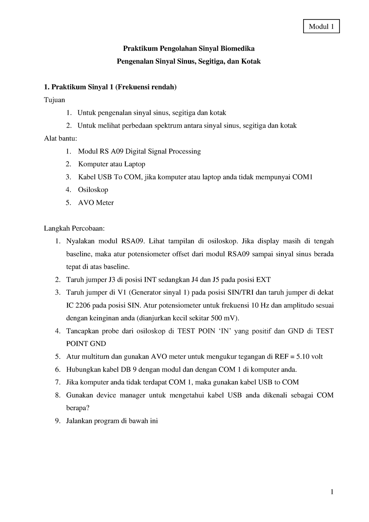 Modul Praktikum PSB - 1 - Praktikum Pengolahan Sinyal Biomedika ...