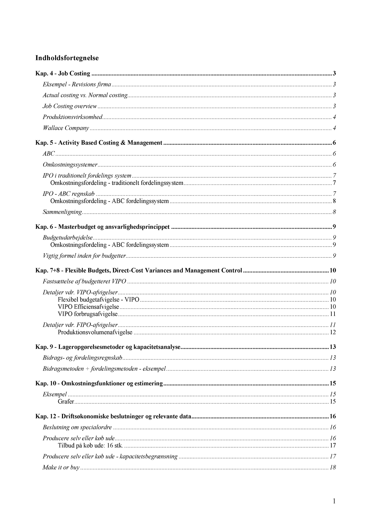 Opgaver I Undervisningen - Intern Regnskab 2021 - Indholdsfortegnelse ...