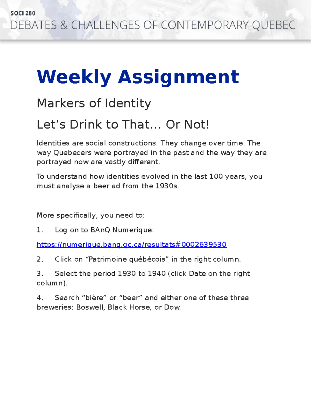 Let's Drink to That... Or Not - Assignment 2 - Catherine Lévesque ...