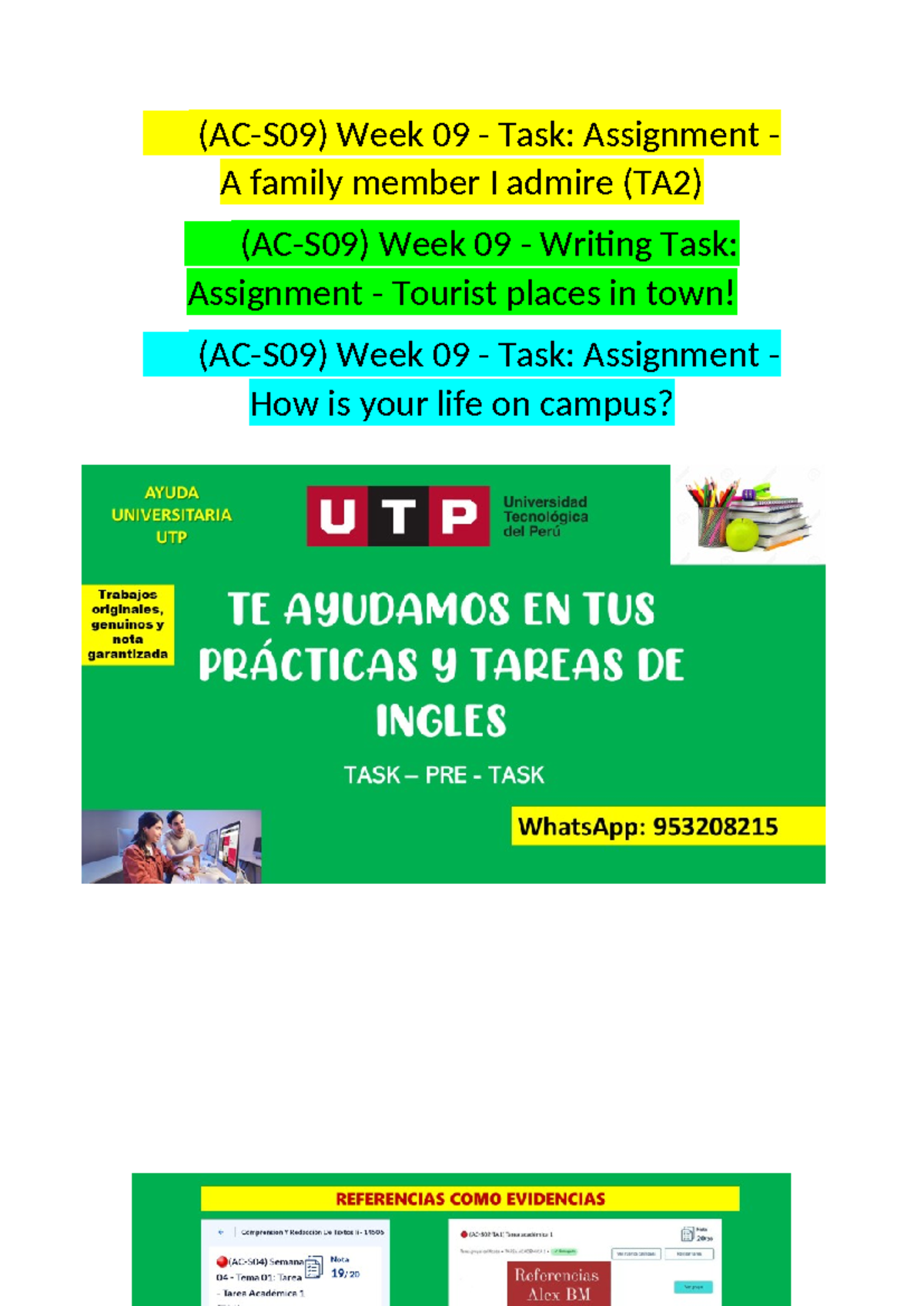 🔴 (AC-S09) Week 09 - Task Assignment - How is your life on campus ...