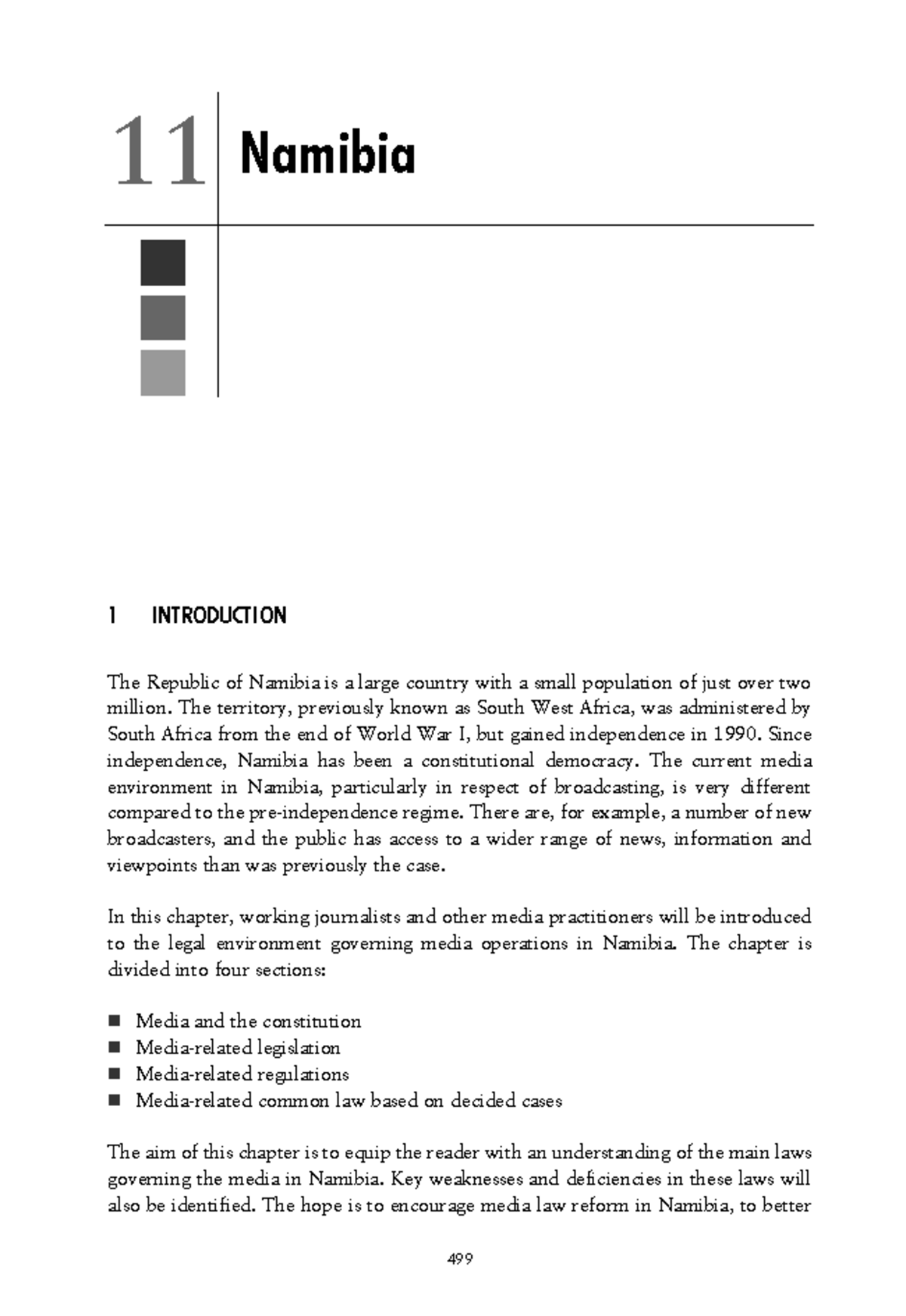 Vol2 chap 11 namibia LAW 1 INTRODUCTION The Republic of Namibia is