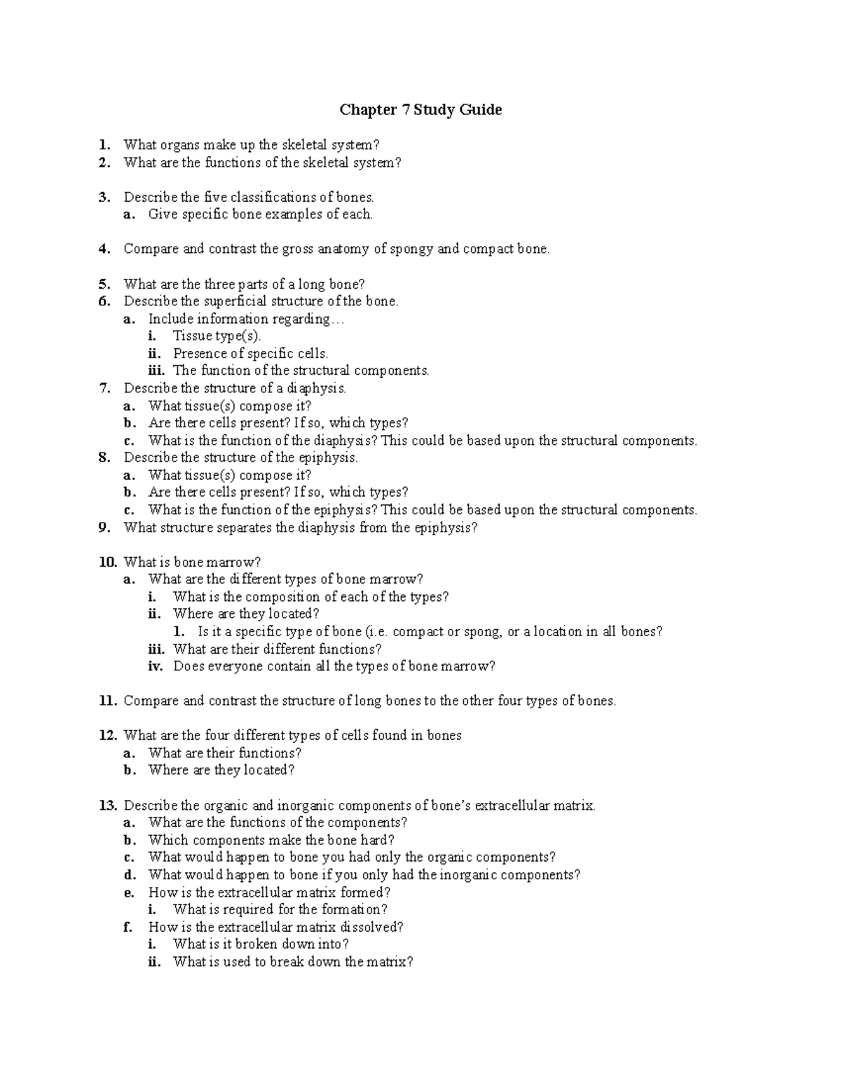 Anatomy and Physiology 101 Chapter 7 Study Guide - Chapter 7 Study ...