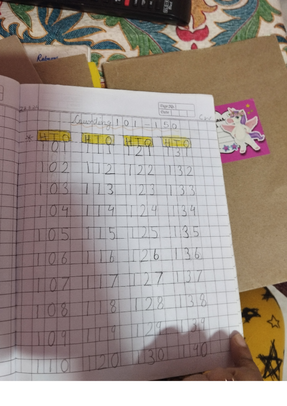 Math pdf till date - Jshs khh iahan - Page Na Date Counting HTO O HTO ...