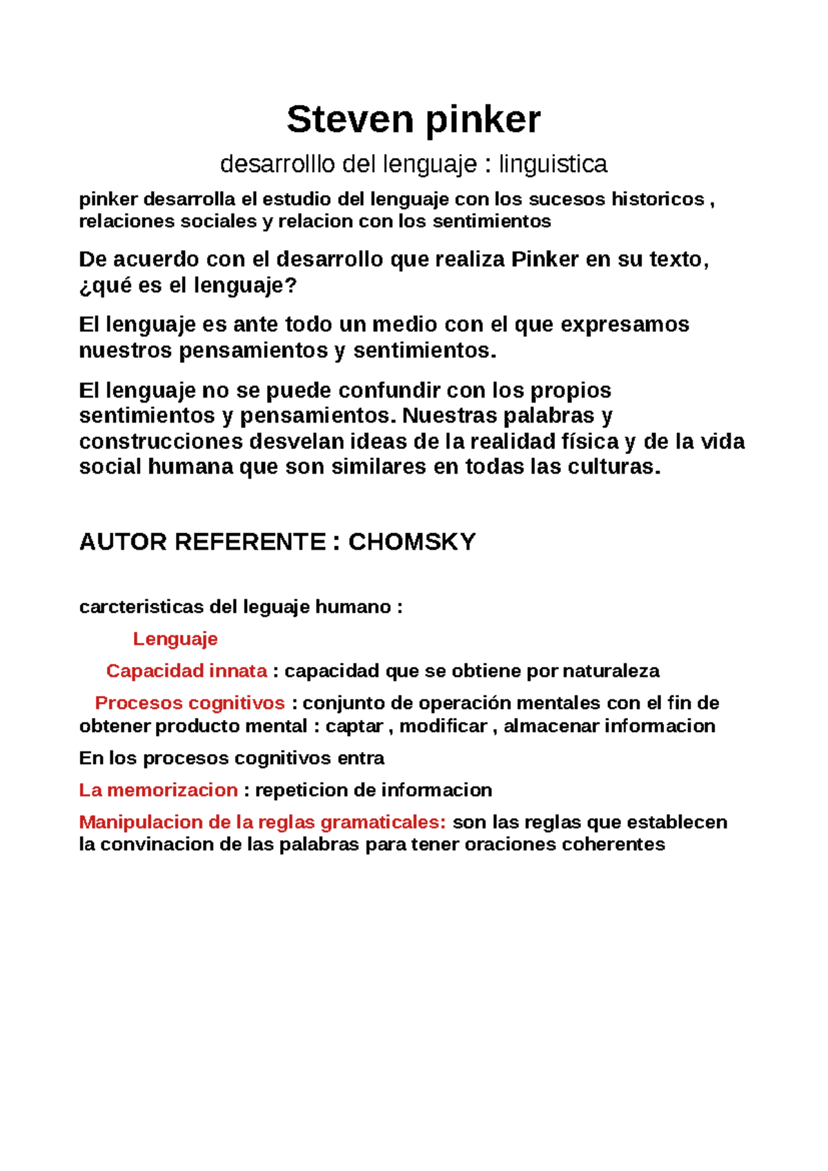 Steven pinker - Steven pinker desarrolllo del lenguaje : linguistica ...
