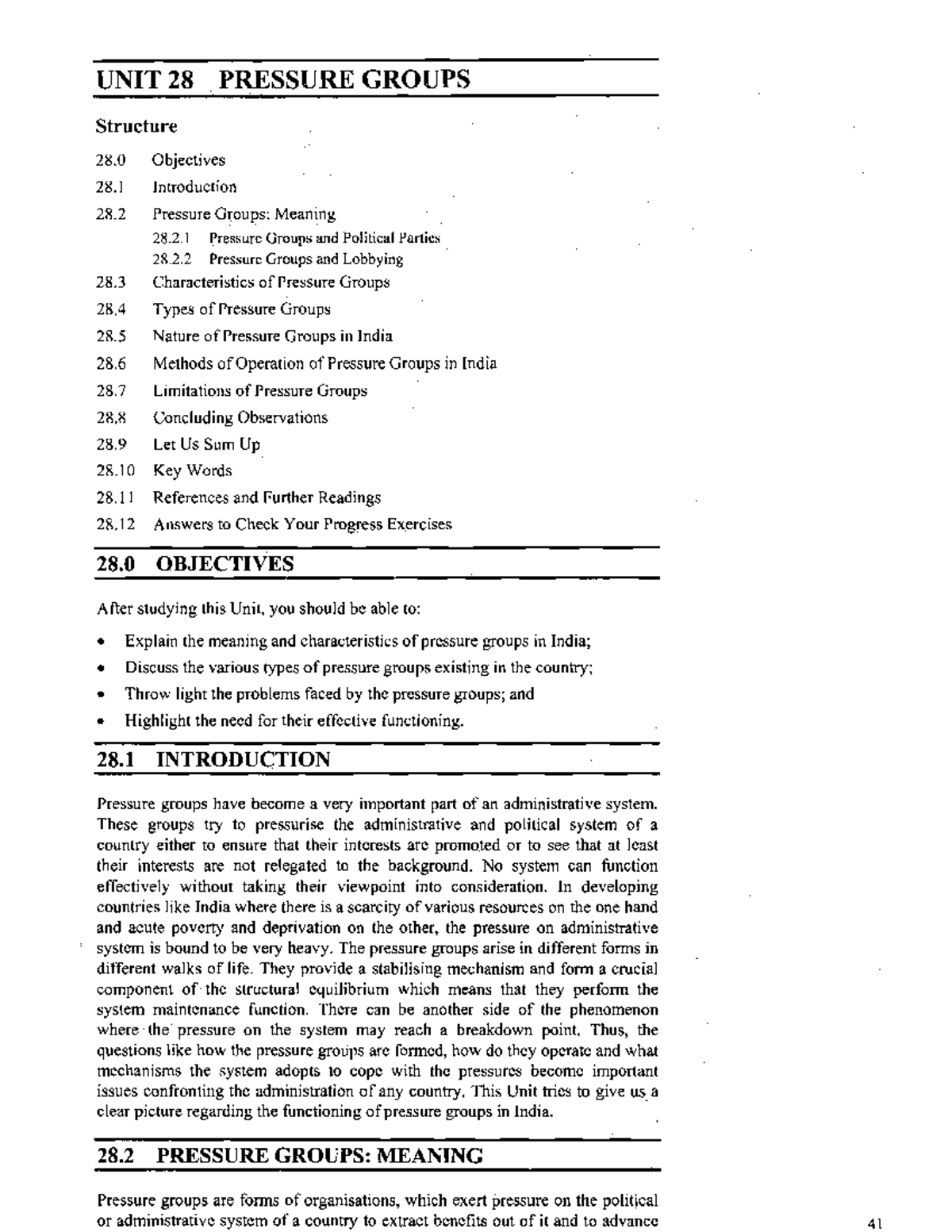 Pressuregroups It's a lecture notes UNIT 28 PRESSURE GROUPS