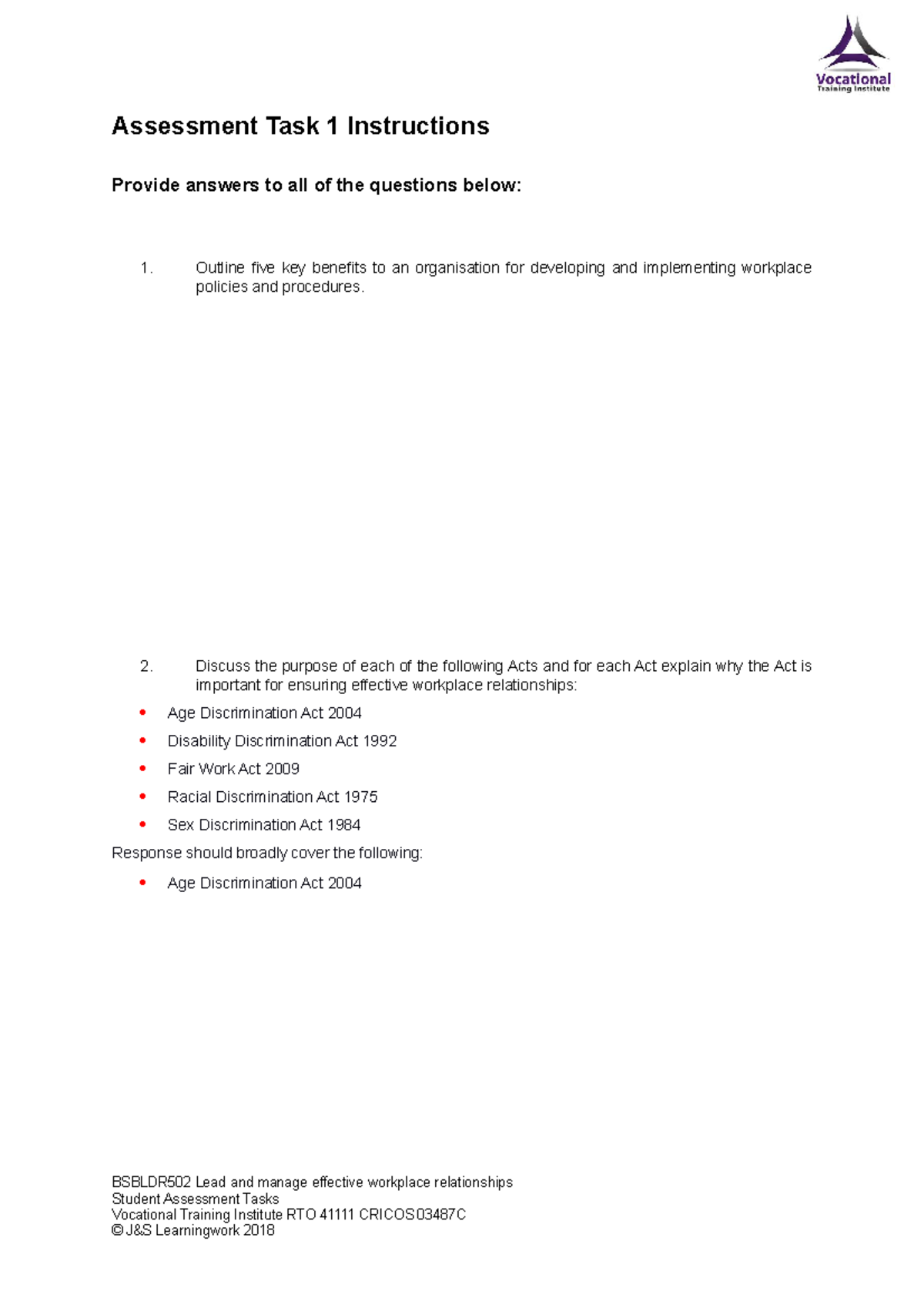 Assessment Task 1 502 - assignment - Assessment Task 1 Instructions ...