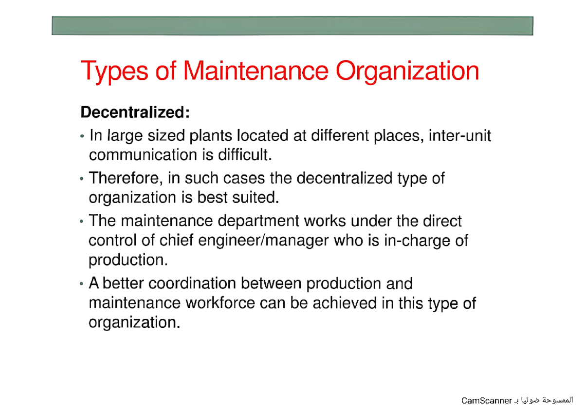 P4 - Maintenance management - Studocu
