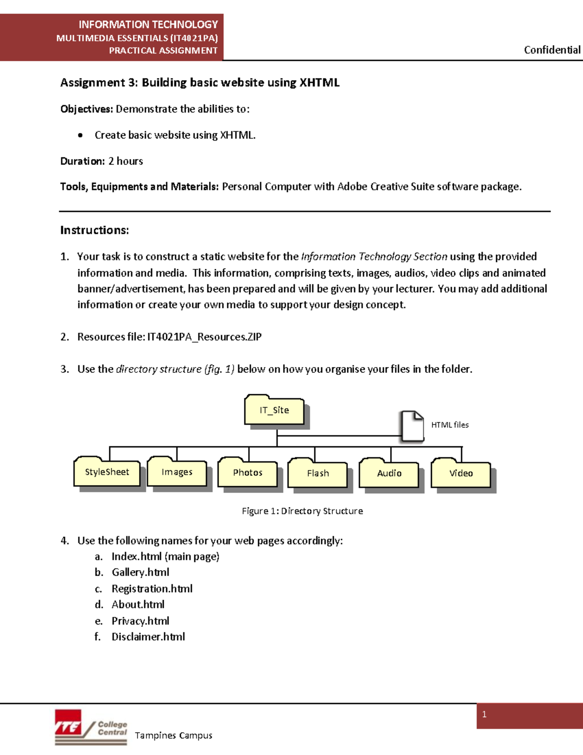 MME (IT4021PA) Assignment 3 INFORMATION TECHNOLOGY MULTIMEDIA