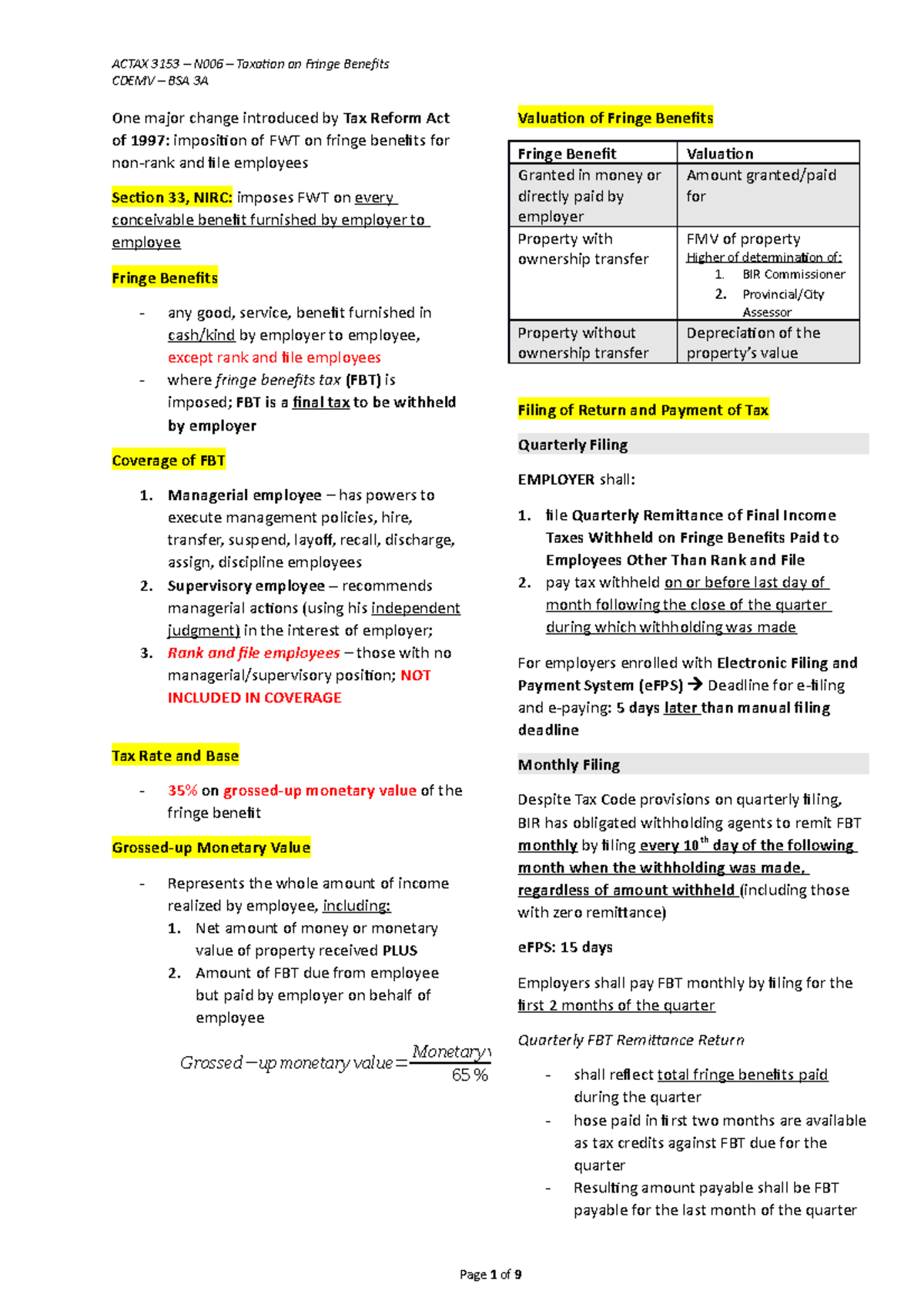 actax-3153-n006-taxation-on-fringe-benefits-cdemv-bsa-3a-one-major