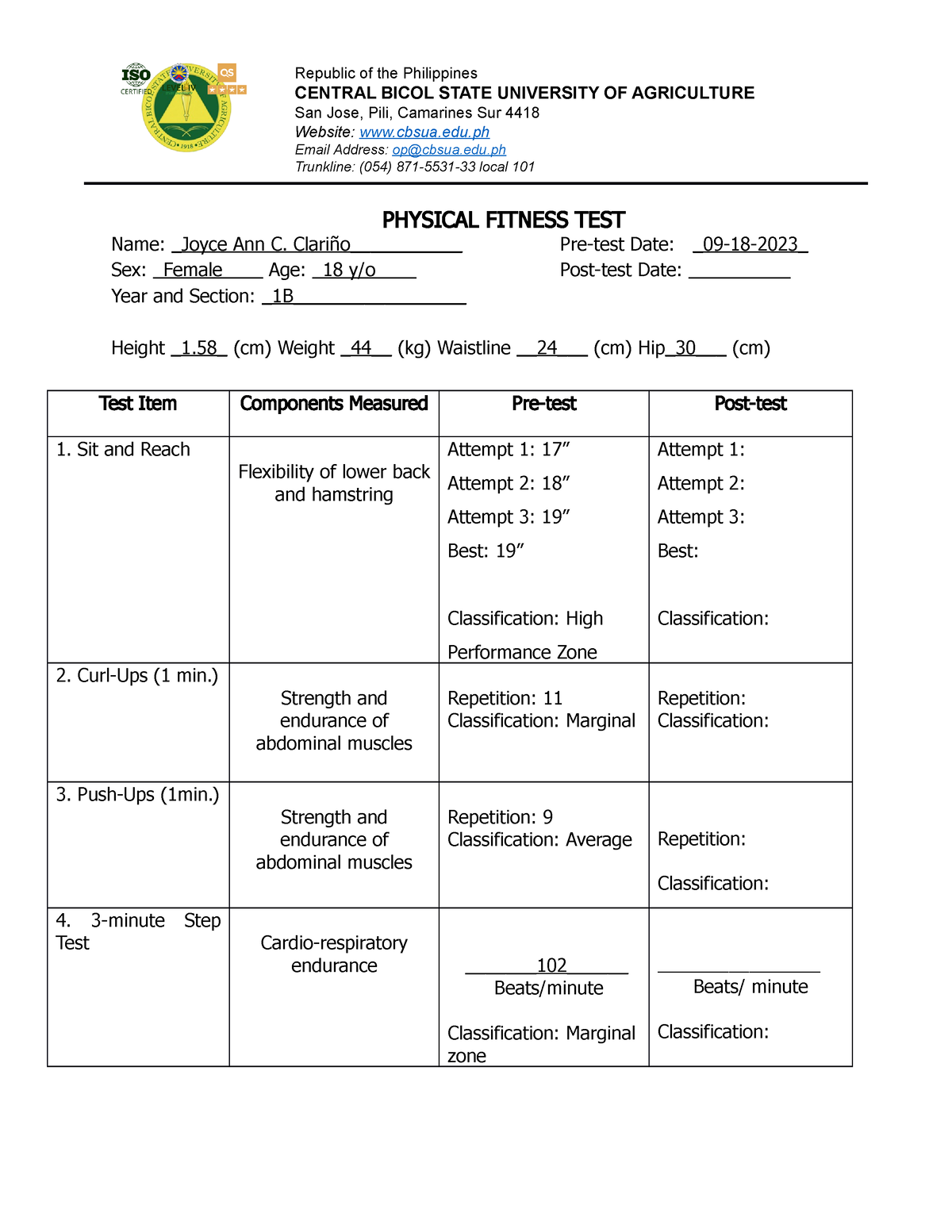 Physical Fitness TEST Republic Of The Philippines CENTRAL BICOL   Thumb 1200 1553 