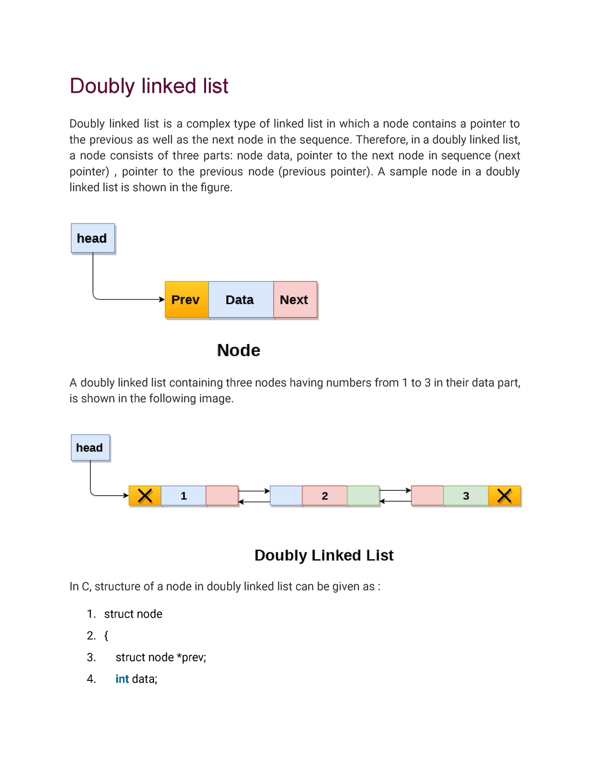 Doubly Linked List - Doubly Linked List Doubly Linked List Is A Complex ...