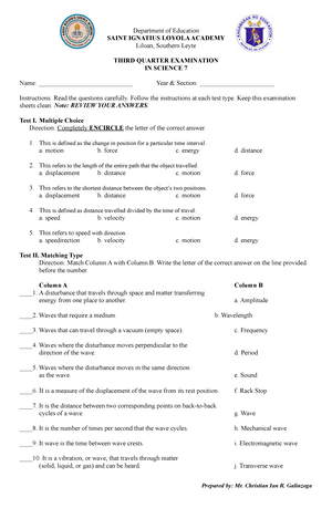 SCI8-Q3- Module 1 - Nahdj - Science Quarter 3 – Module 1: The Particle ...