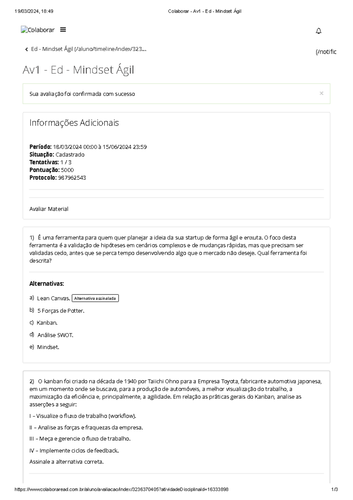 Colaborar - Av1 - Ed - Mindset Ágil 2024 -1 - 19/03/2024, 18:49 ...