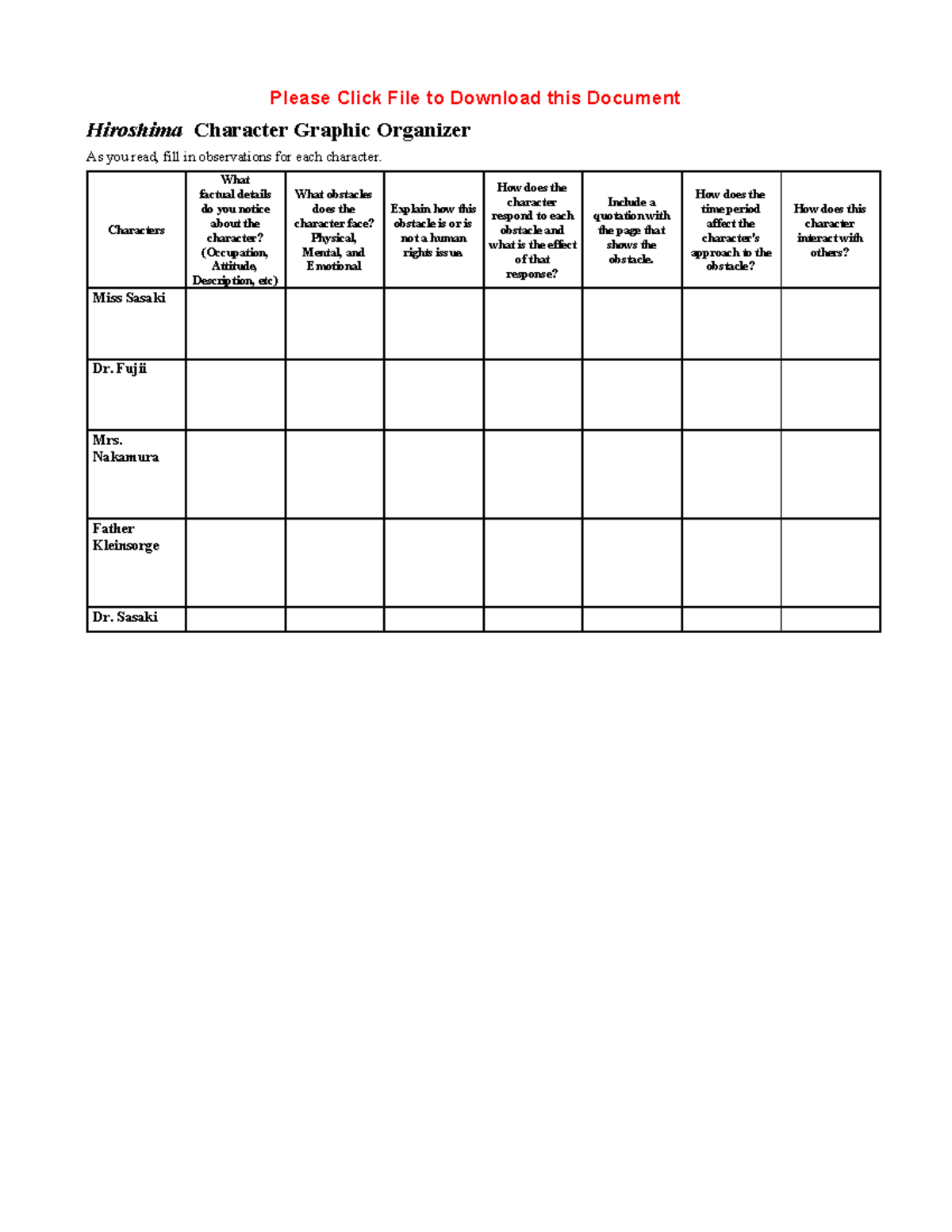 Hiroshima Character Graphic Organizer And Details Please Click File To Download This Document Studocu Hiroshima Character Graphic Organizer And Details Please Click File To Download This Document Studocu