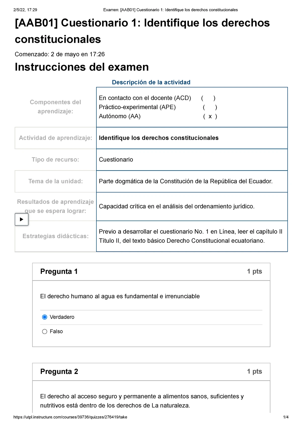 Examen [ACDB 1-35%][SUP 1] Actividad Suplementaria Distinga Los ...