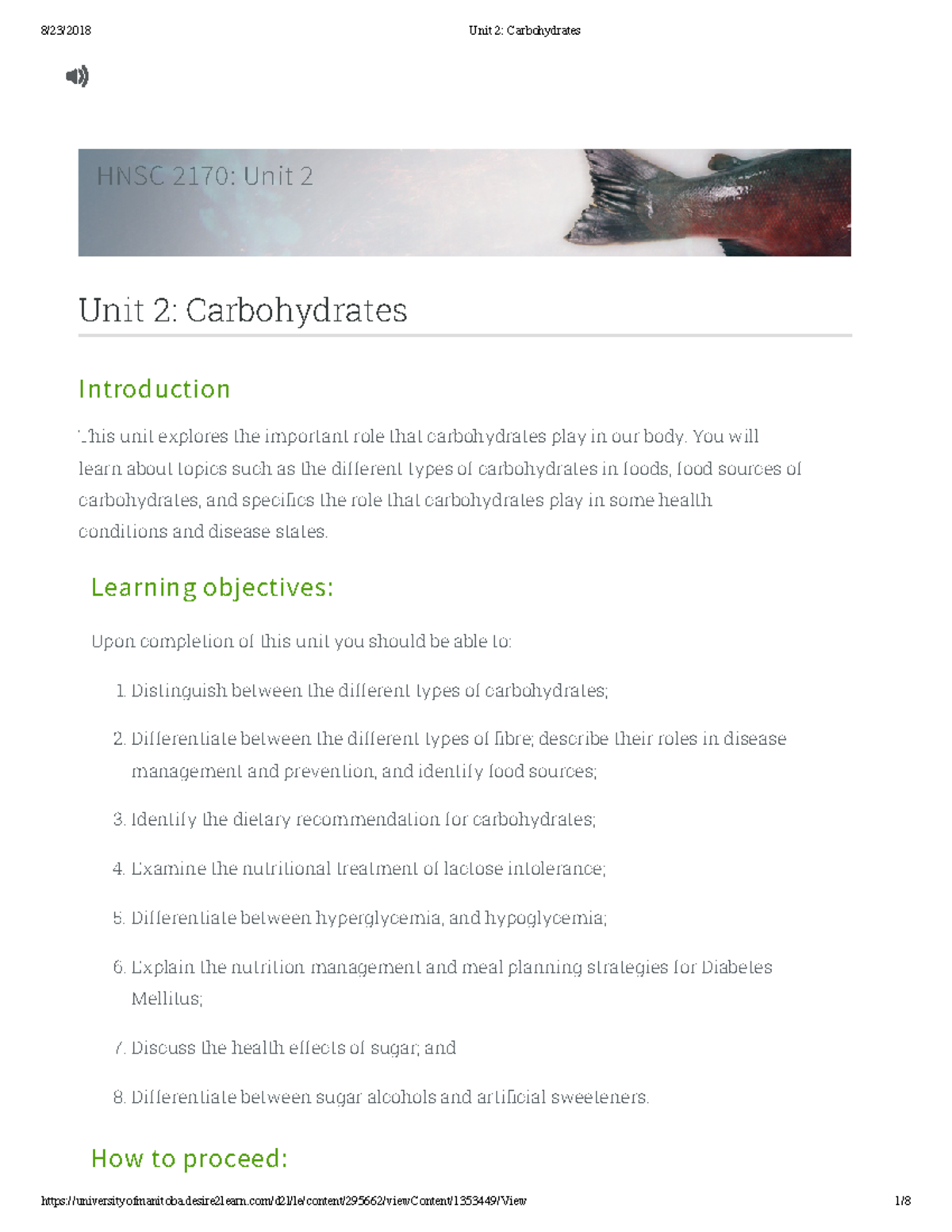 Unit 2 Carbohydrates - HNSC-2170-D01 - Nutrition for Health ...