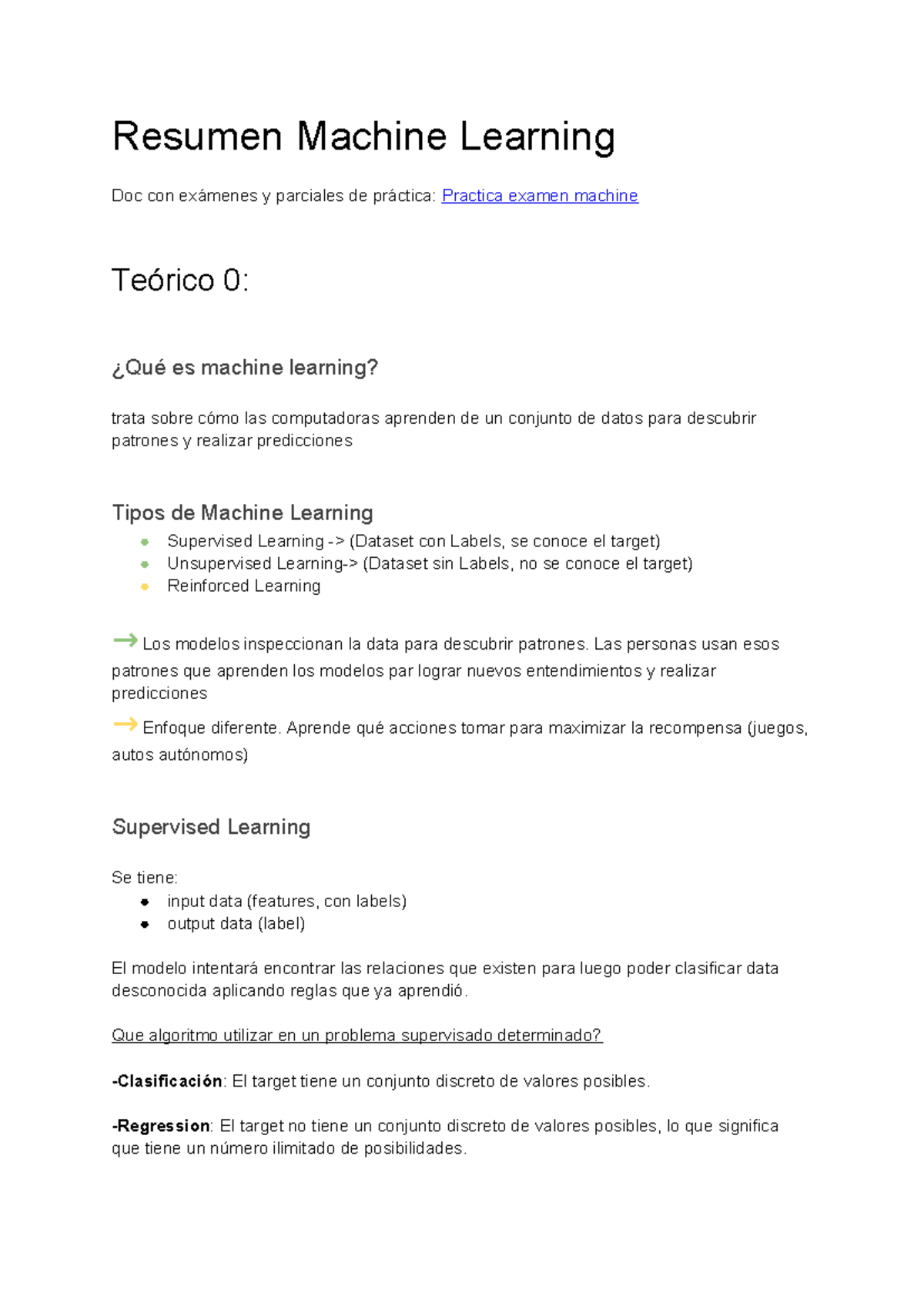 Resumen Machine Learning con las otras diapos - Resumen Machine ...