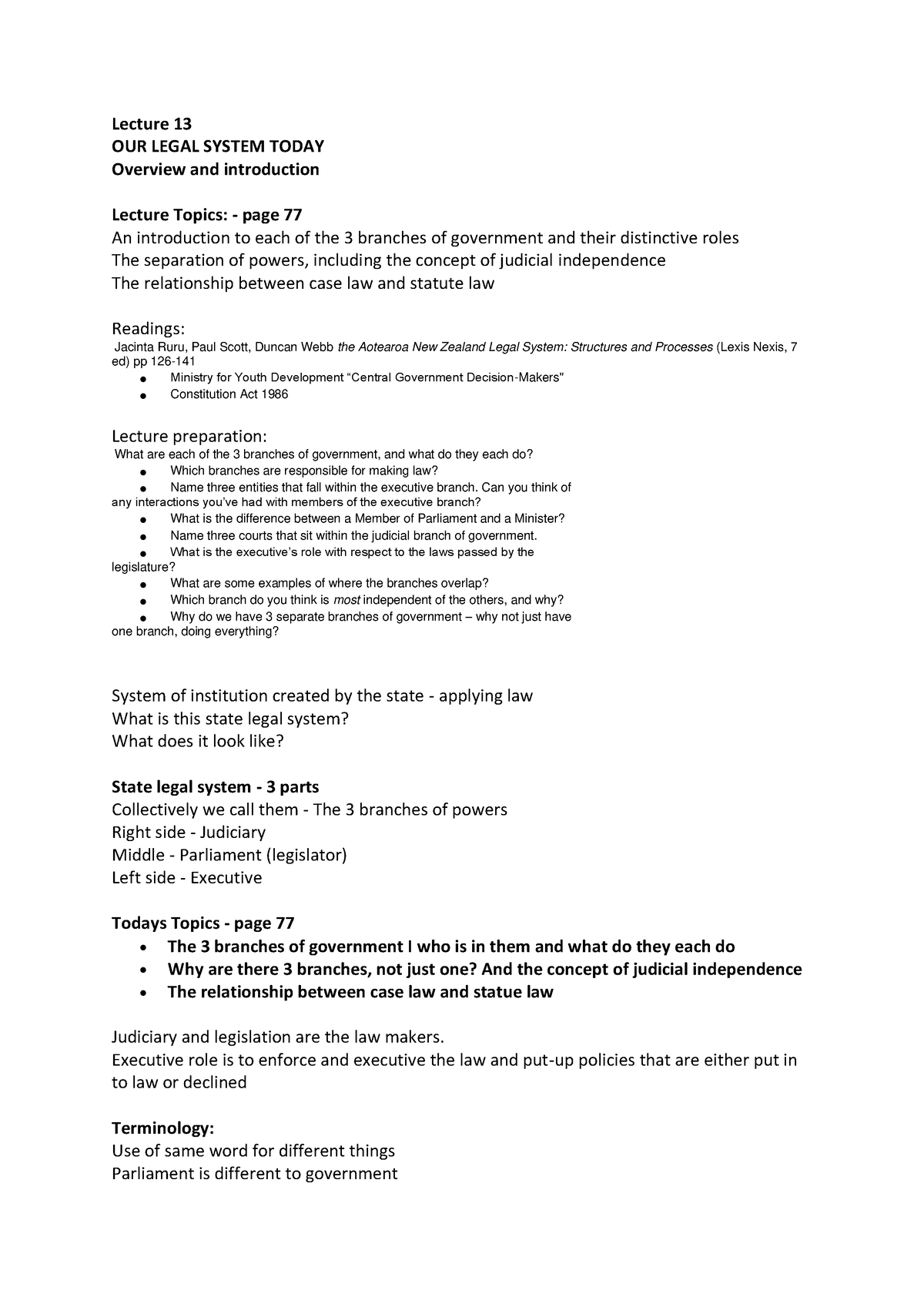 lecture-13-lecture-13-our-legal-system-today-overview-and