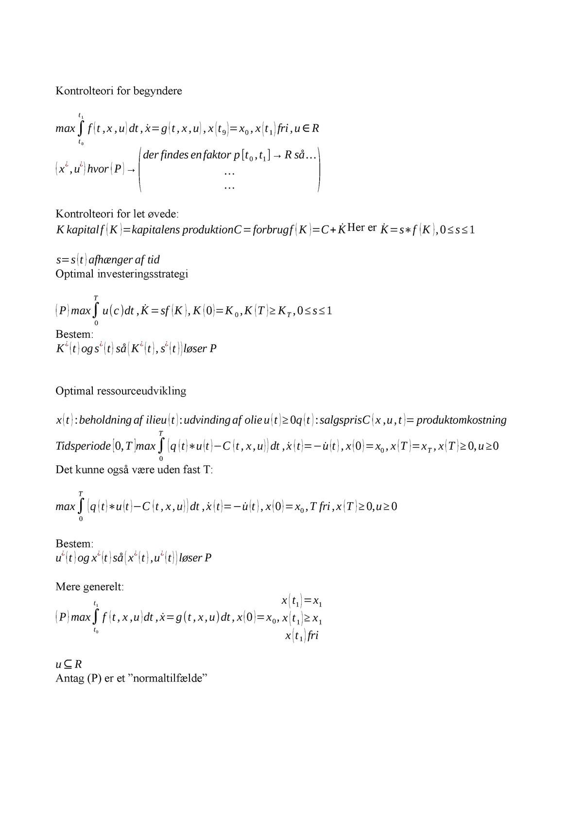 Dok 17 Noter Om Kontrolteori Kontrolteori For Begyndere Max Dt Fri Hvor Der Findes Enfaktor Kontrolteori For Let Vede Kapitalf Kapitalens Produktionc Forbrugf Studocu