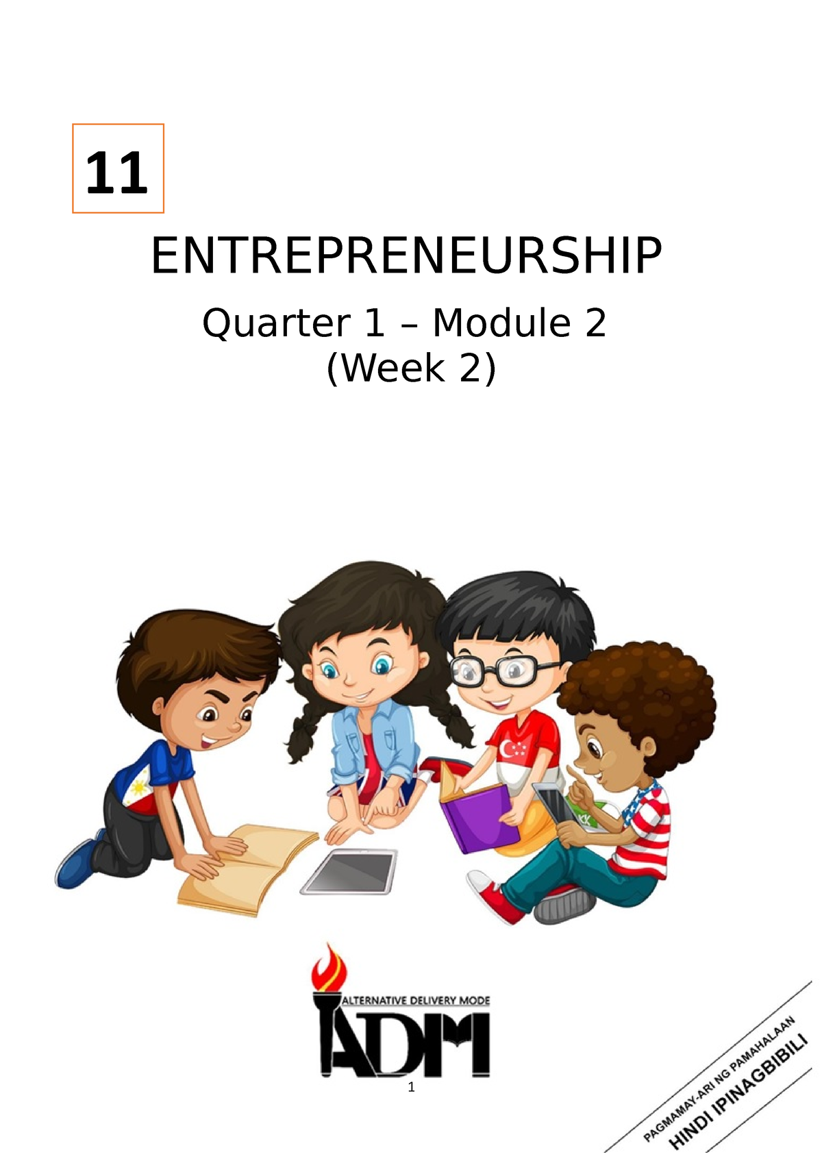 Entrepreneurship (WEEK 2) - ENTREPRENEURSHIP Quarter 1 – Module 2 (Week ...