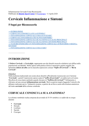 Economia az - molto buono - Infiammazione Cervicale Come