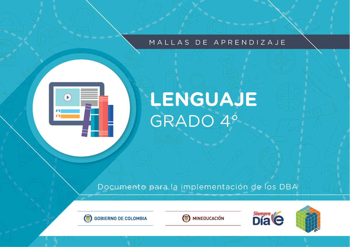 Lenguaje Grado 4 Malla Curriculares De Español Mallas De Aprendizaje Documento Para La 