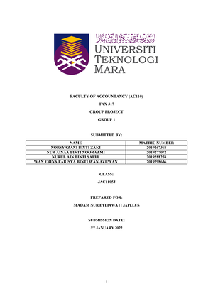 tax317 group assignment service tax