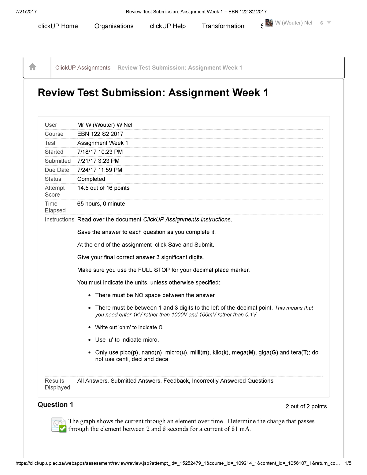 assignment submission review