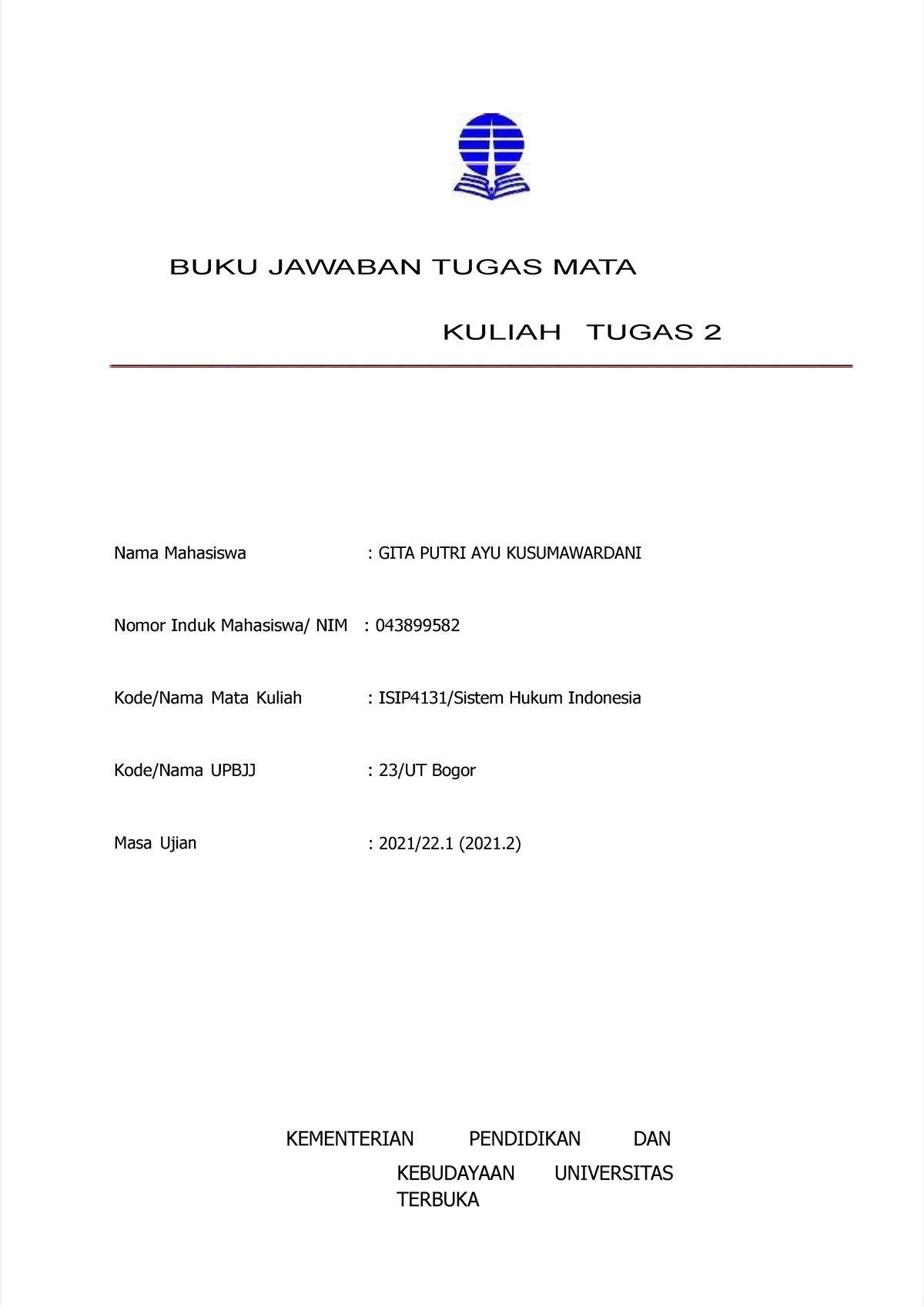 Pdf Isip4131 Tugas 2 Sistem Hukum Indonesia Gita Putri Ayu ...