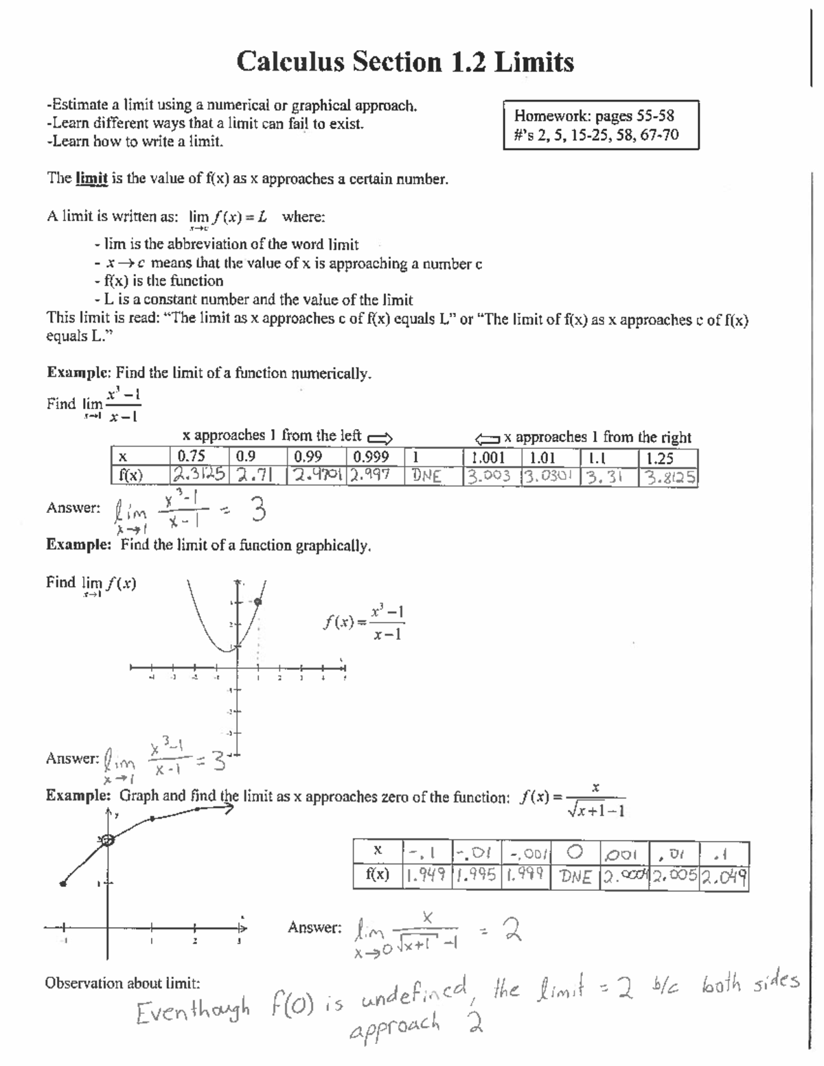 Calculus-Limits - Calculus Limits Notes - MATH-M 211 - Studocu