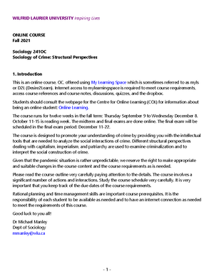 Part 1 - part 1 lecture notes - WILFRID LAURIER UNIVERSITY Inspiring ...