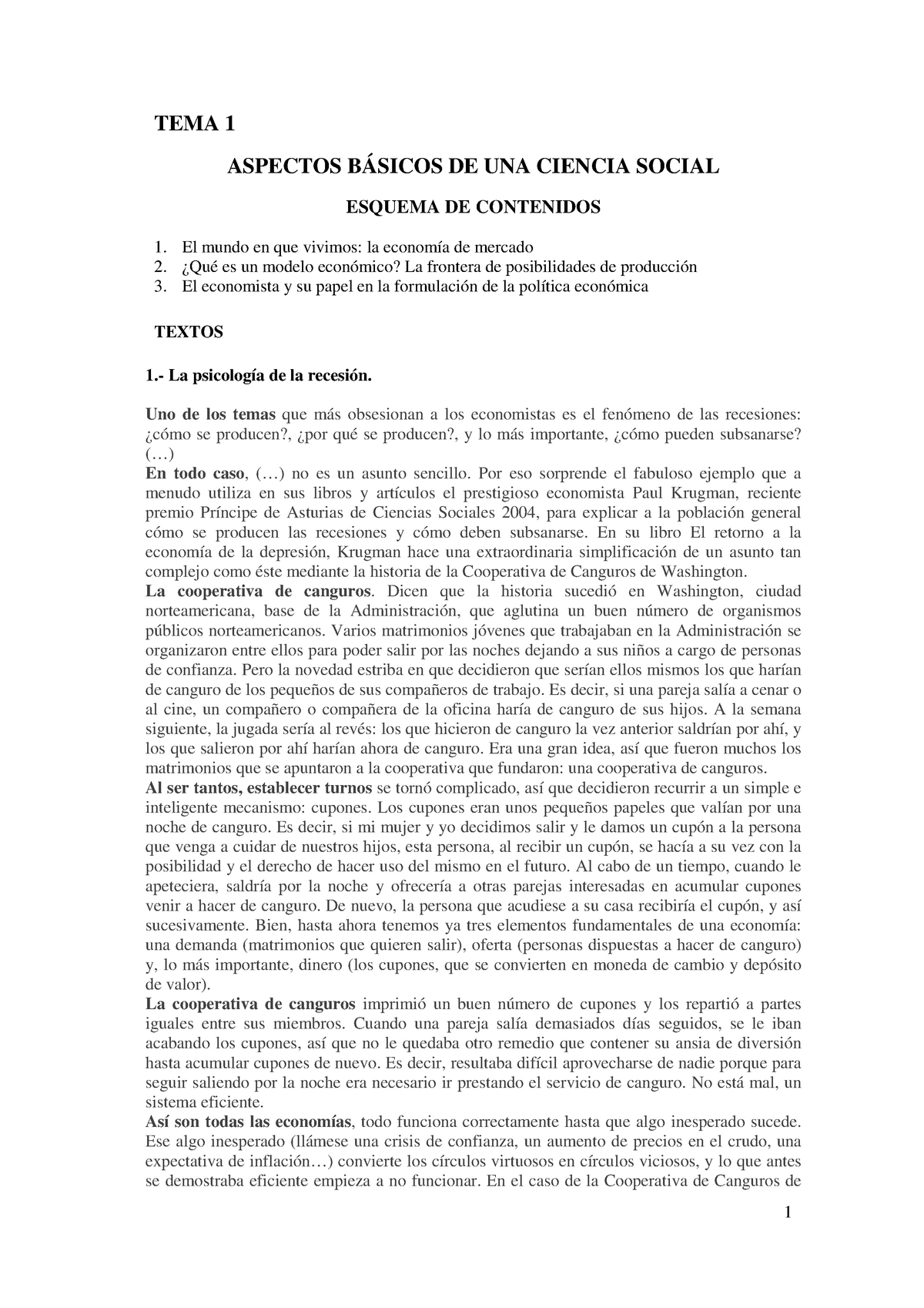 Práctica Tema 1 Aspectos Básicos De Una Ciencia Social Tema 1 Aspectos De Una Ciencia 7527