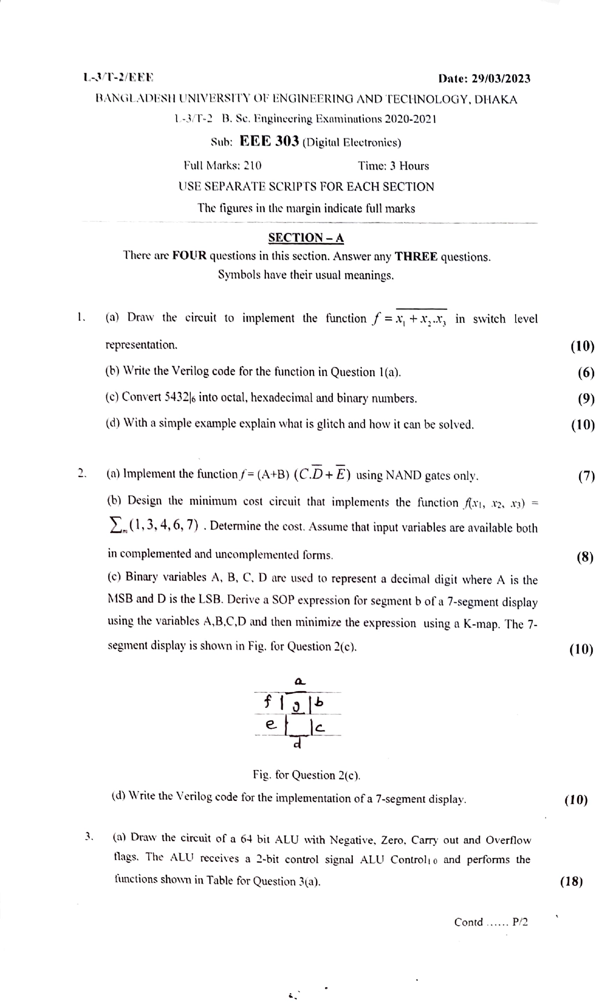 EEE L-3,T-2 2020-2021 - 18 Batch - Digital Logic Design - Studocu