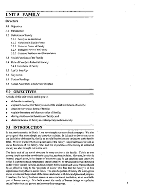 THE Family ( Social Institution) - PY29 SOCSC 4Y SOCIETY AND CULTURE ...