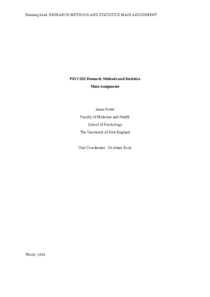 PSYC202 tri 1 notes - PSYC TOPIC 1 WEEK 1 – INTRODUCTION AND METHODS ...