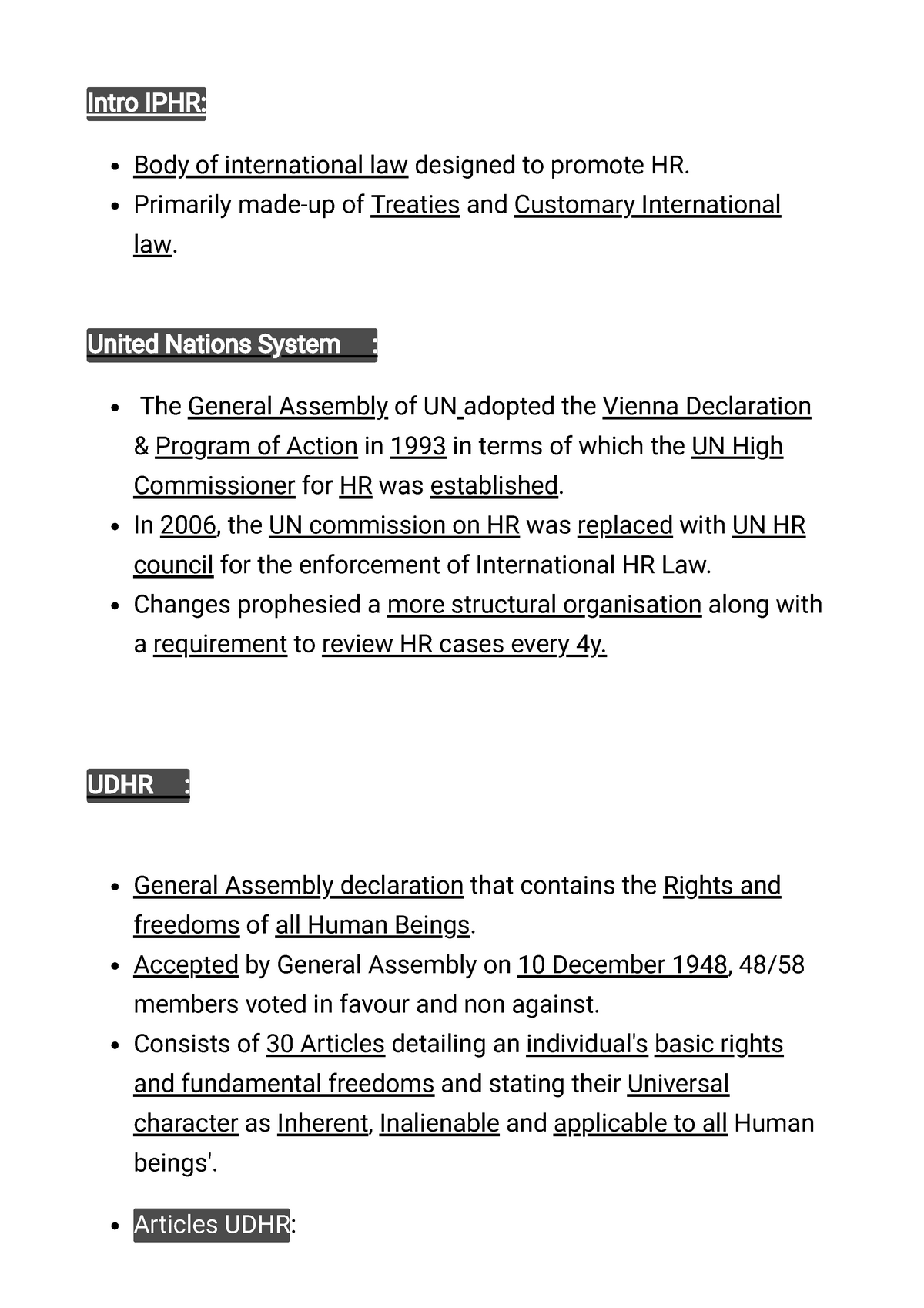 International Protection Of Human Rights. Introduction - Intro IPHR ...