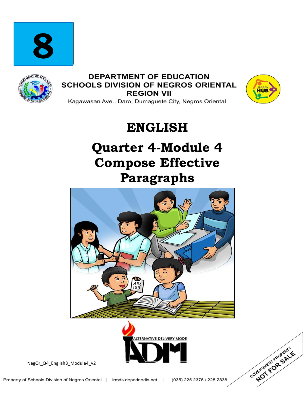 G8 Slm4 Q4 Final 1 For Demo Use Ii 8 English Quarter 4 Module 4 Compose Effective Paragraphs 0983