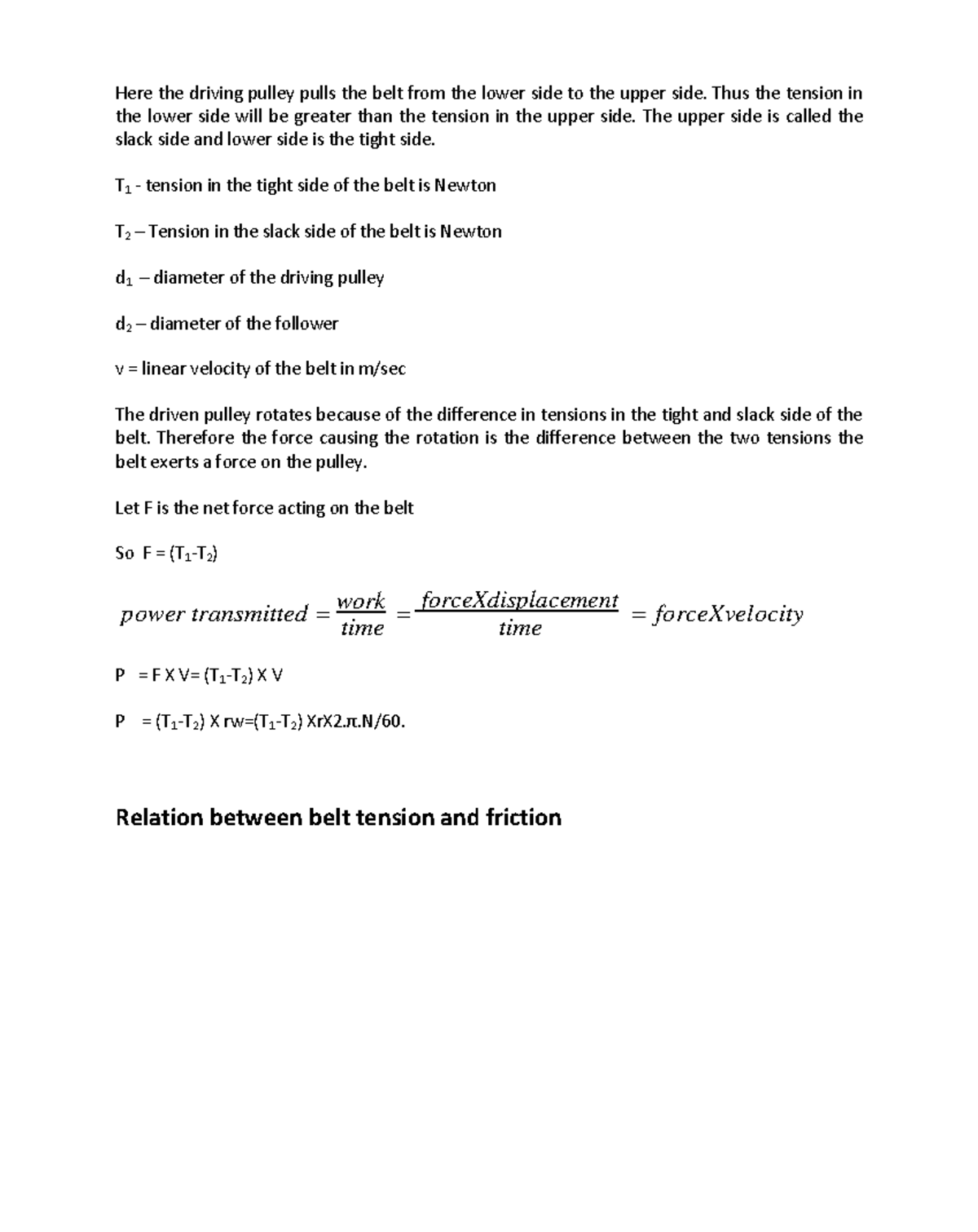 Part 4 - Lecture notes Basics of Mechanical Engineering - Here the ...