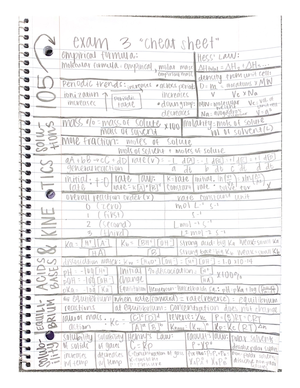 Gen Chem ACS Study Guide 1 - Gen Chem 105/106 ACS Final Study Guide ...