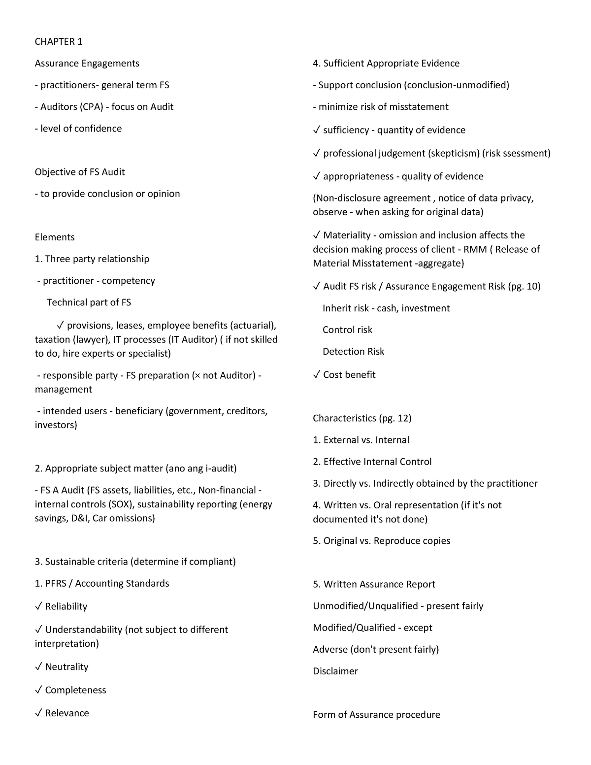 Auditing Theories - CHAPTER 1 Assurance Engagements practitioners ...