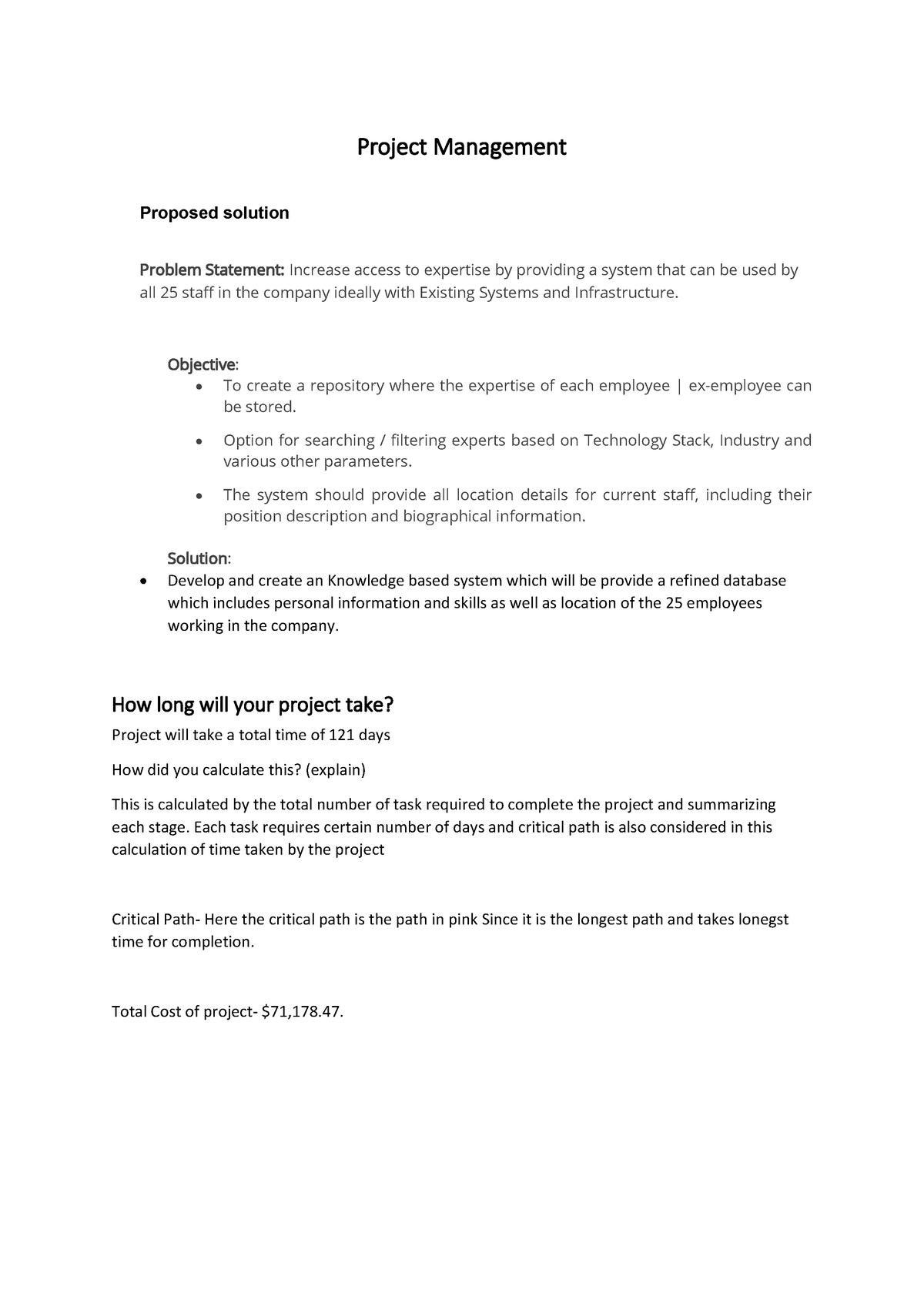 assignment on project management pdf