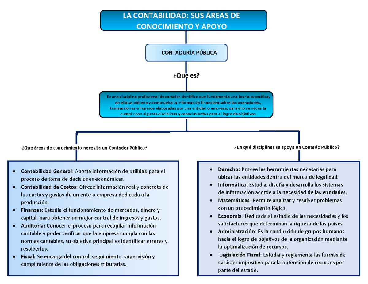 LA Contabilidad- Susareas DE Apoyo - LA CONTABILIDAD: SUS ÁREAS DE
