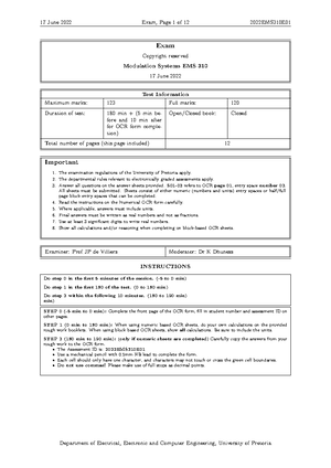 Ems formulas - EMS 310 - CamScanner - Studocu