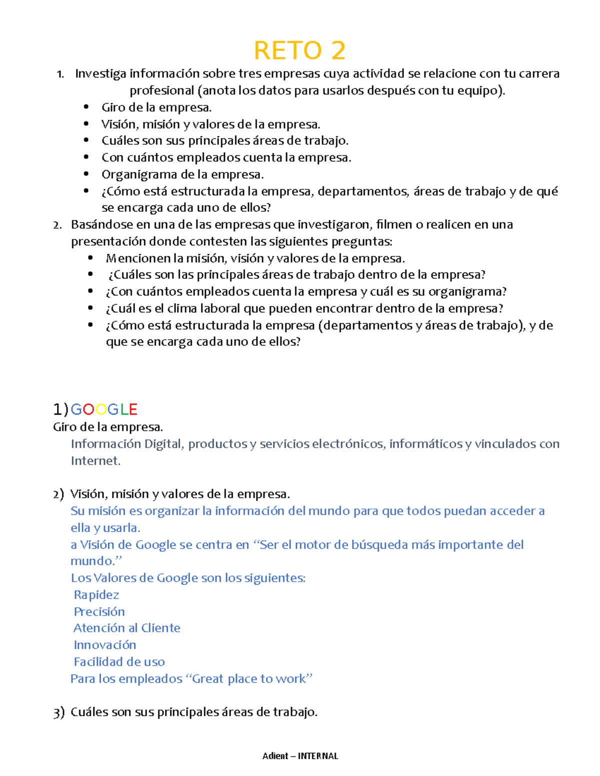 RETO 2 Habilidades Y Valores - RETO 2 Investiga Información Sobre Tres ...