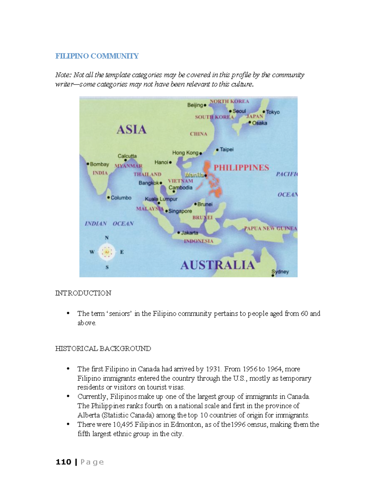 Filipino Community pdf - FILIPINO COMMUNITY Note: Not all the template ...