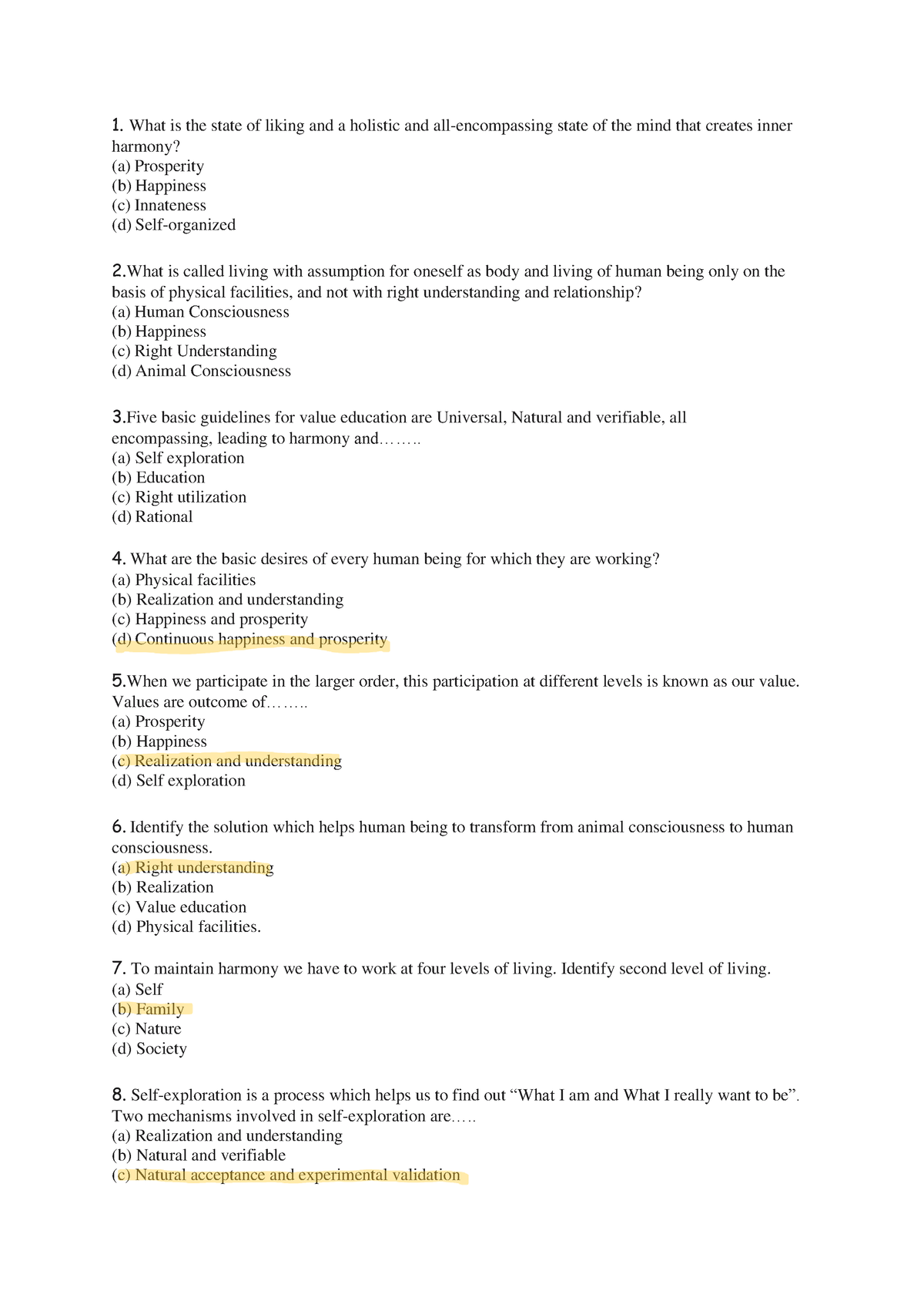 MCQ for Practice answered 231005 091721 - What is the state of liking ...