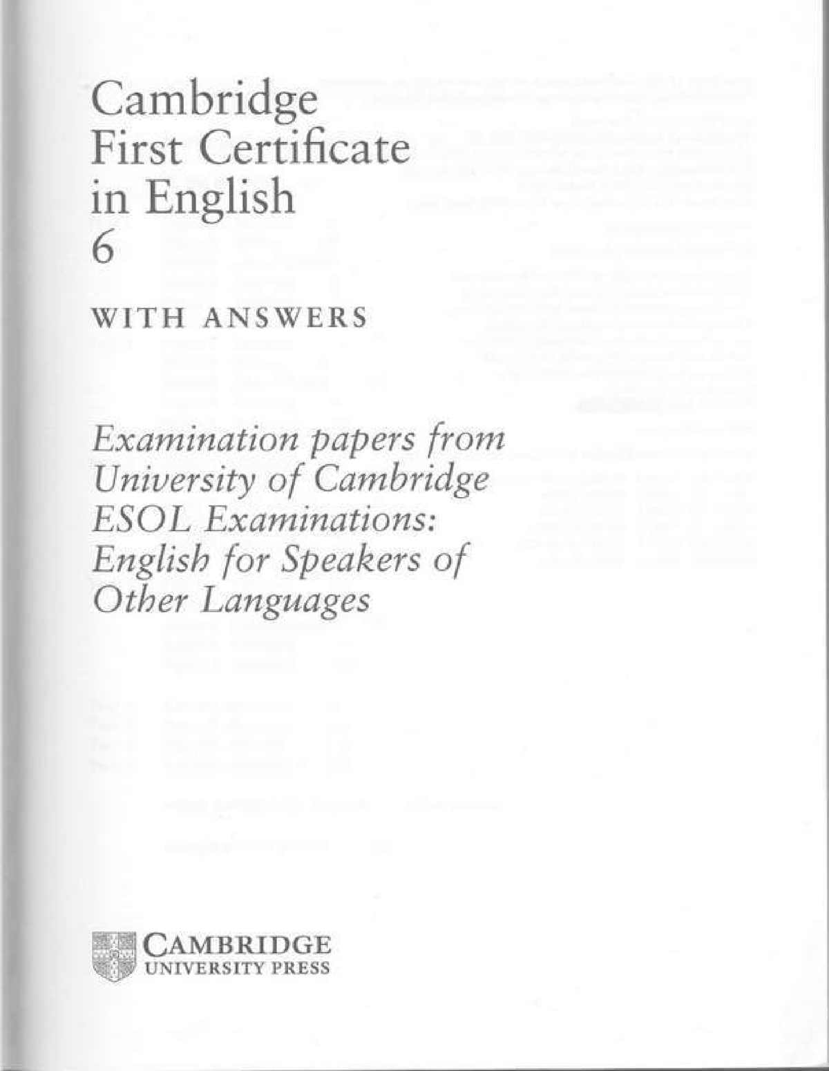 Cambridge papers FCE 6 - english book - Business English - Studocu