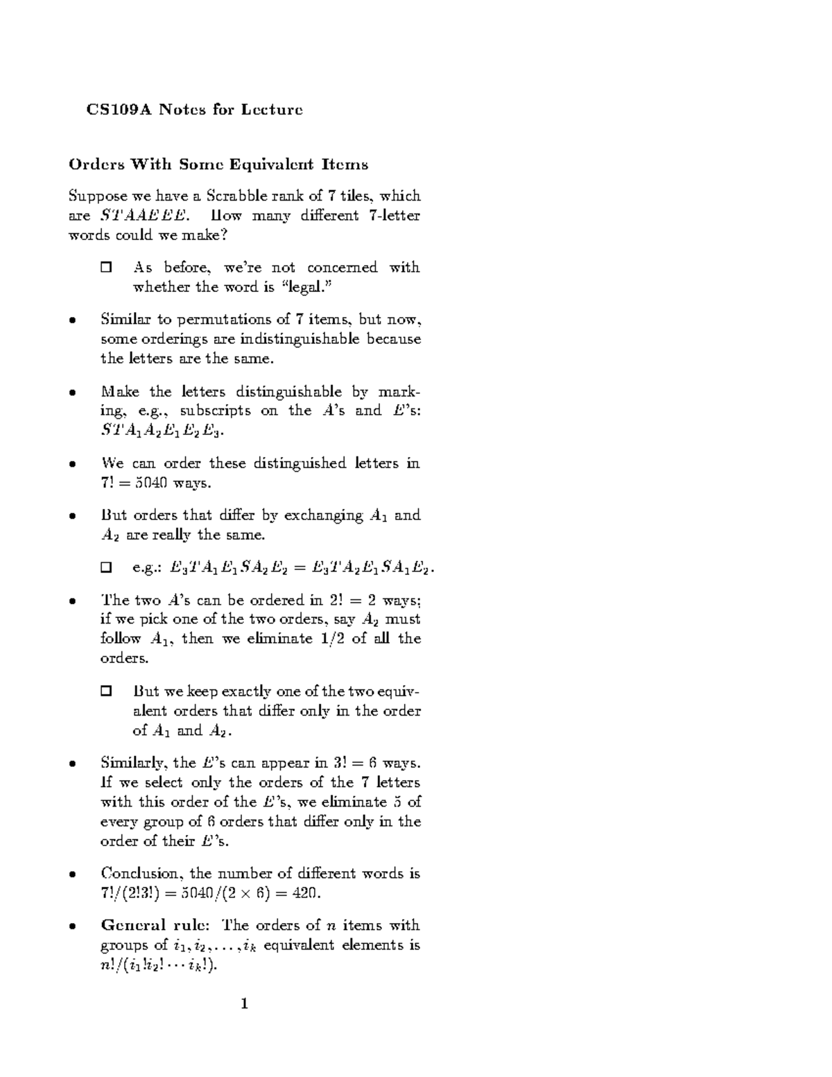 Computer Science notes 11 - CS109ANotesforLecture 2/14{16 ...