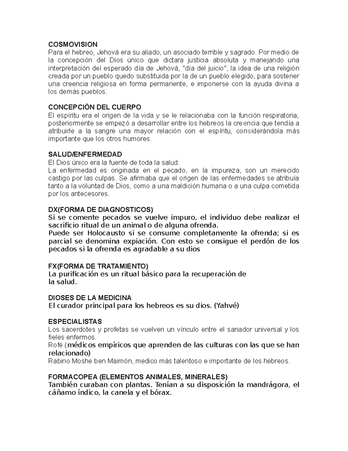 Cultura Hebrea Cosmovision Para El Hebreo Jehova Era Su Aliado Un Asociado Terrible Y Sagrado Studocu