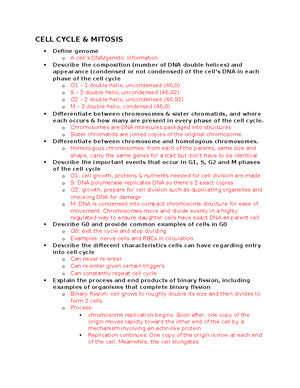 Cell cycle Pogil - homework - The Cell Cycle 1 The Cell Cycle What ...